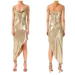 My Beachy Side Charlotte Bronze Shimmer Dress NWT Large